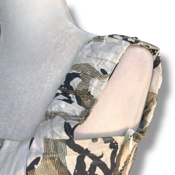 Adolfo Dominguez Abstract Print Sleeveless Dress Black Size 38 US 6 Fit & Flare - Picture 4 of 13